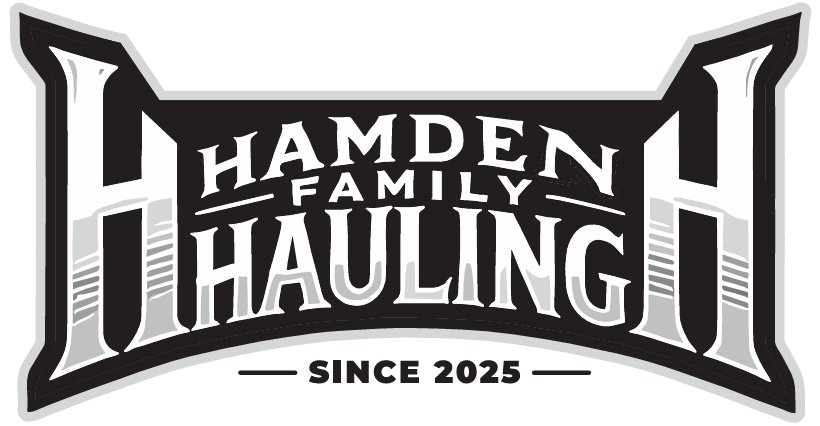 Hamden Family Hauling logo – dump truck and paving company